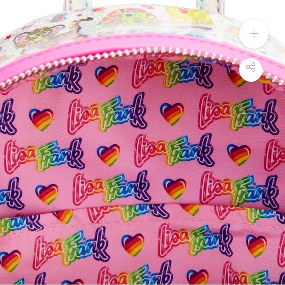 Loungefly Lisa Frank AOP Holographic MINI BACKPACK - Picture 6 of 10